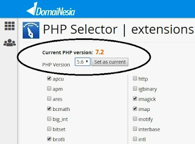 Pilih Versi PHP 5.6