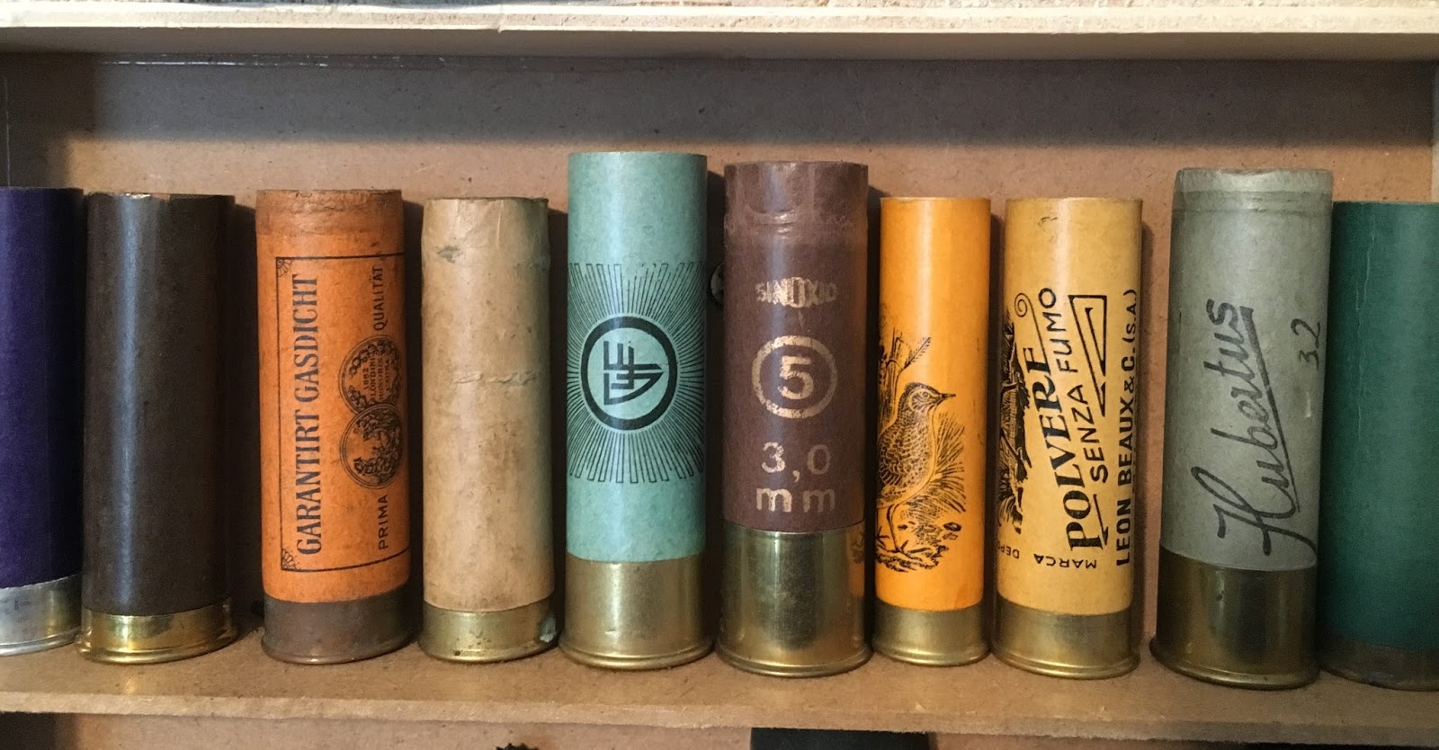 Vintage Outdoors Old European Paper Shotgun Shells