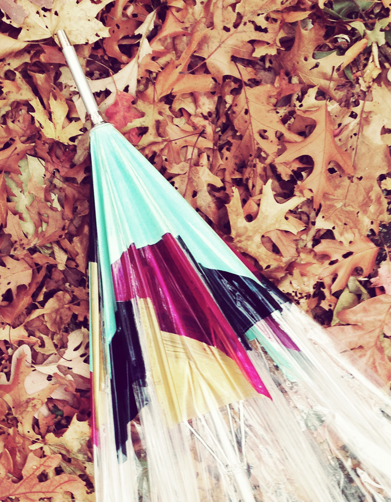 Design Fixation {Tutorial} DIY Geometric Painted Umbrella