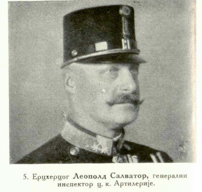 Archduke Leopold Salvator, General Inspector of the Imperial Artillery.