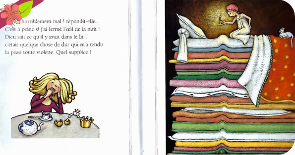 "La princesse au petit pois", conte d'Andersen, illustré par Camille Semelet