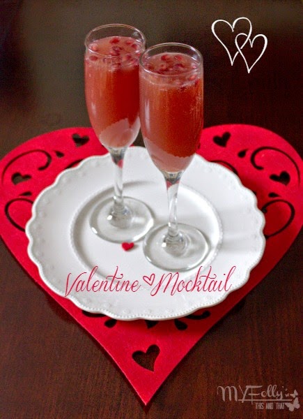 Valentine's Mocktail ~ Orange Pomegranate Mocktail/ This and That #Valentines2015