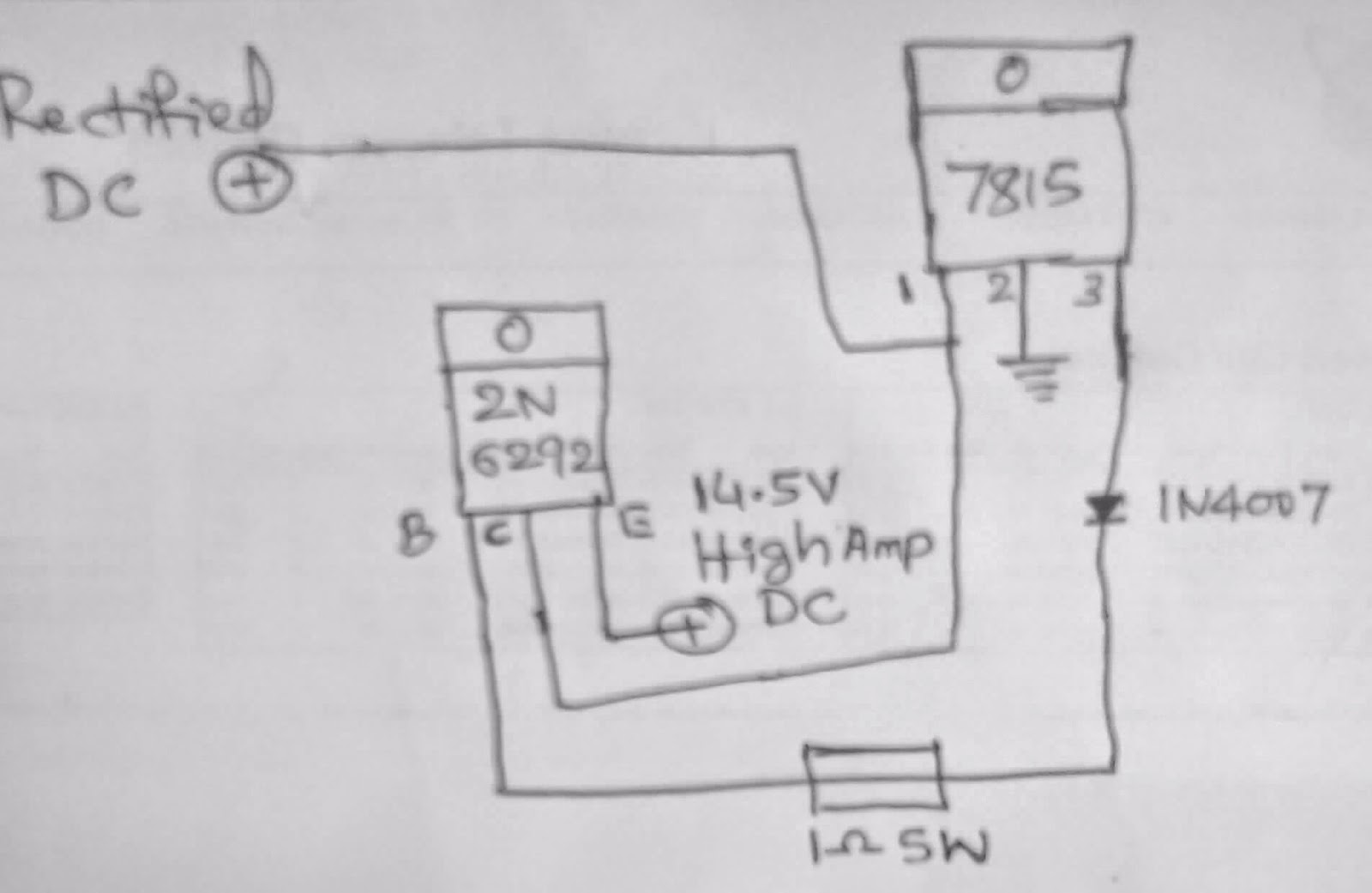 Single Transistor High Current Battery Charger Circuit