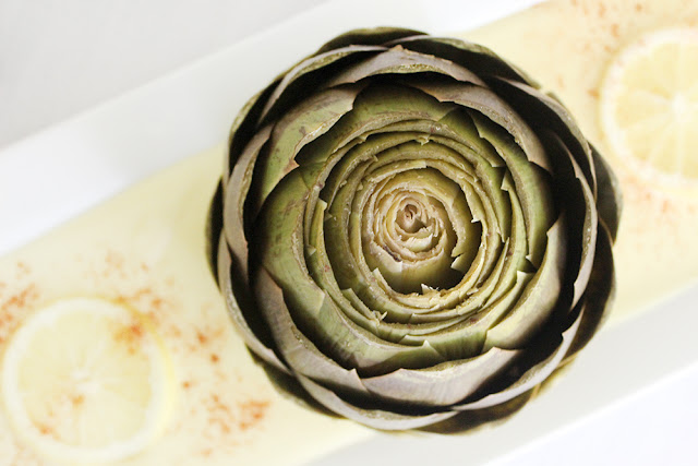 Steamed Artichokes with Mock Hollandaise