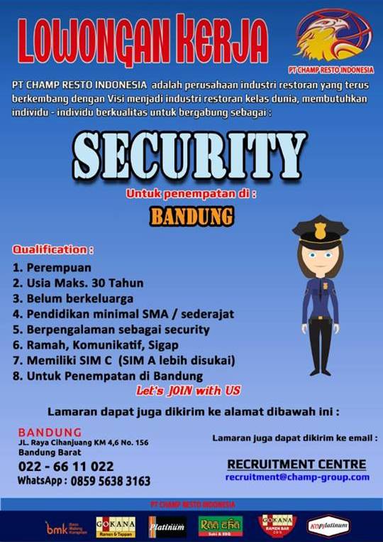 lowongan kerja security jakarta