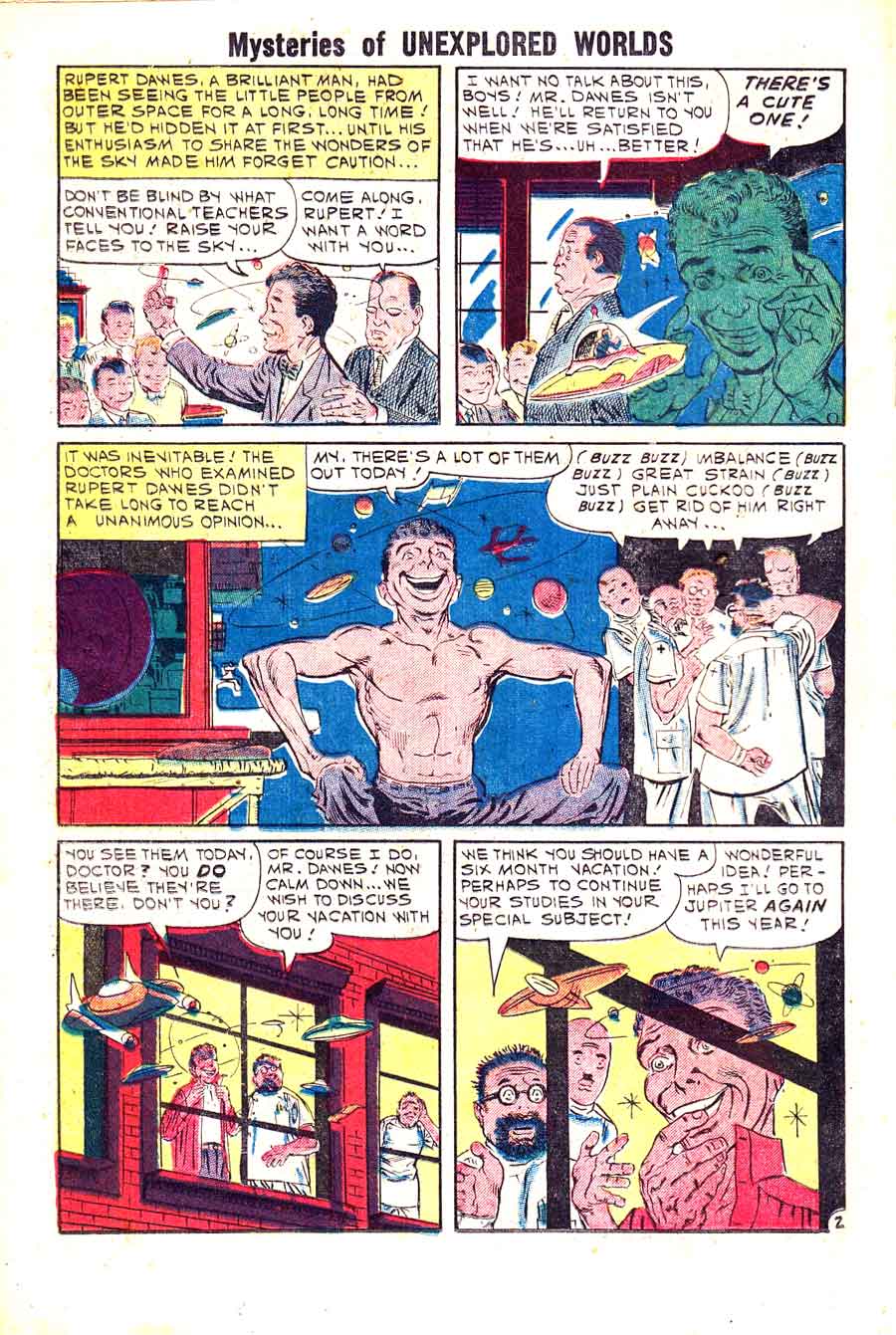Mysteries of Unexplored Worlds v1 #22 charlton comic book page art by Steve Ditko