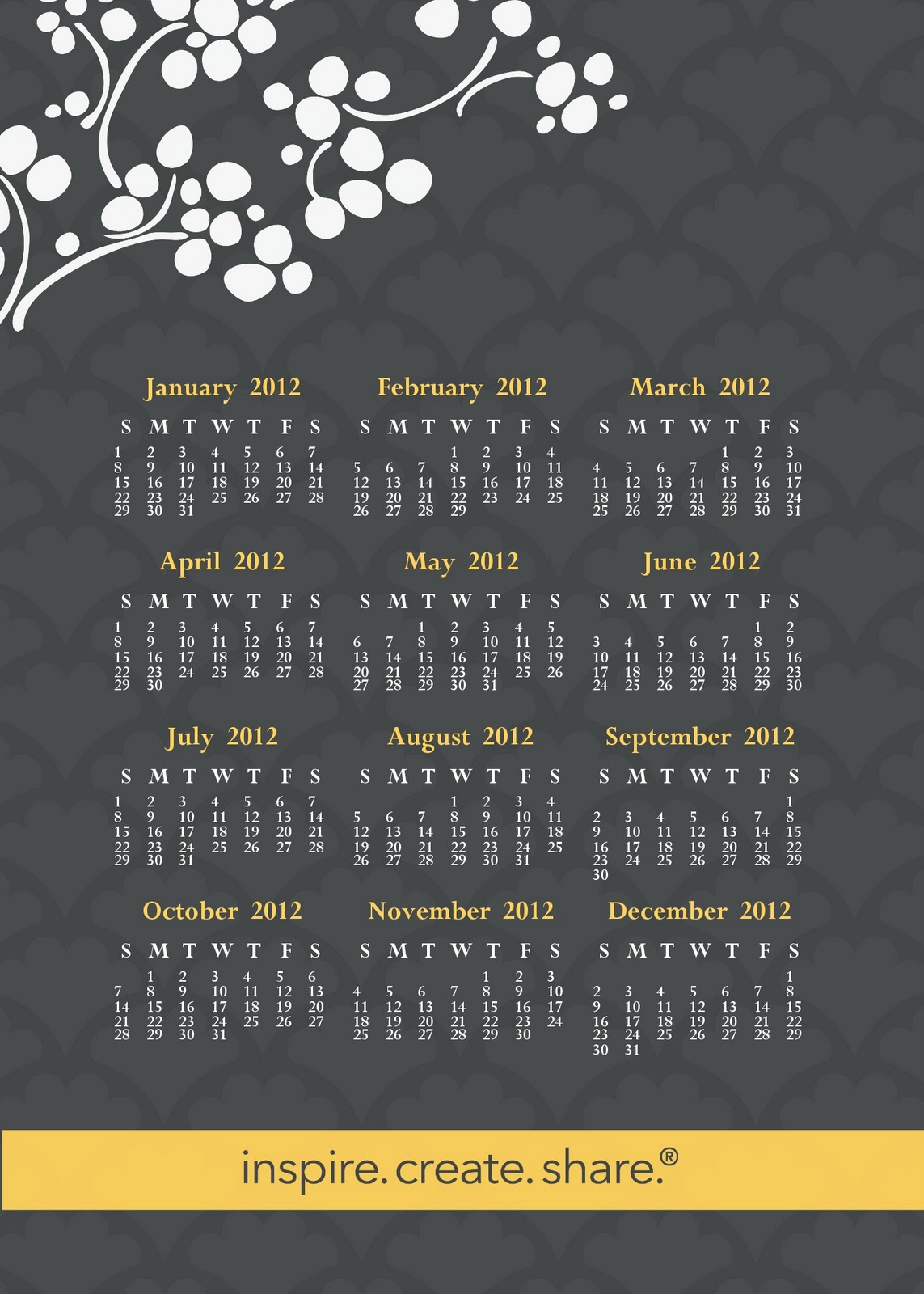 nutmeg creations: 2012 Calendar Postcard