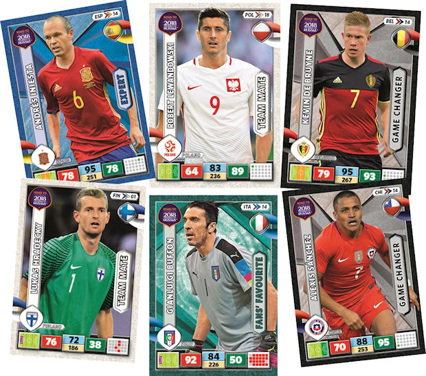 Panini Adrenalyn XL Road to Russia 2018-12 x key player-trading cards-nuevo 
