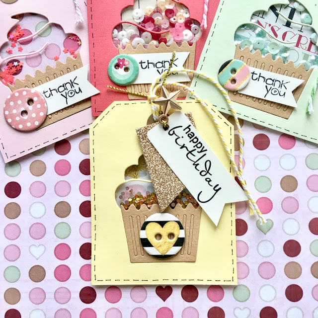 Cupcake Cards and Ideas by Angela Tombari for BoBunny DT using BoBunny Dies