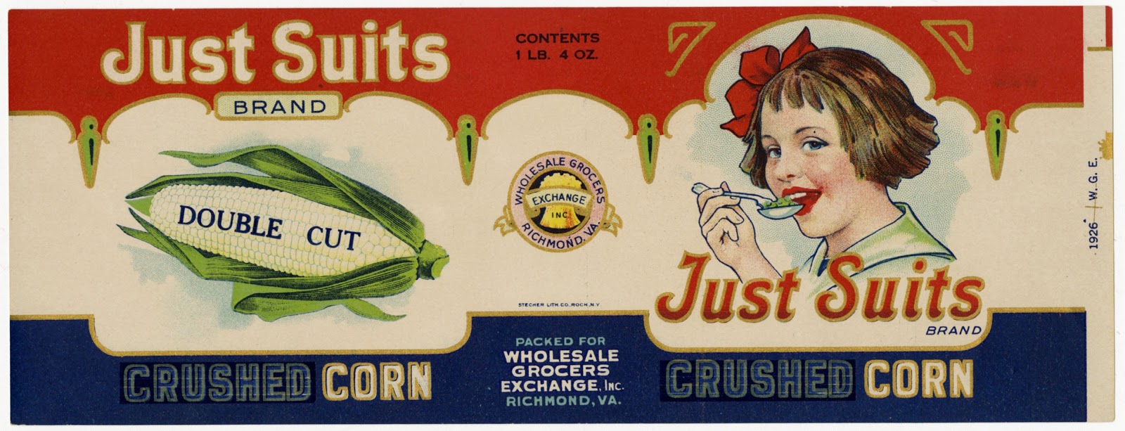 Mayfield June Peas Original Vintage Can Label Gunn-Ellis Co Richmond Virginia