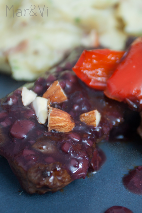como preparar entraña de ternera a la plancha con salsa de almendras