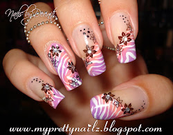 ombre french flower tropical nail designs zebra pretty tips tip tutorial nails myprettynailz