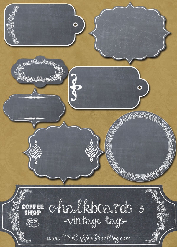 The Blog Chalkboards 3 Set of Vintage Tags!