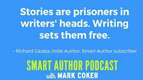 image reads:  "Stories are prisoners in writer's heads.  Writing sets them free."