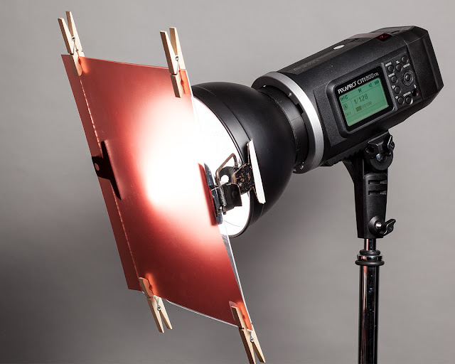 How to attach lighting gels to studio & battery flash