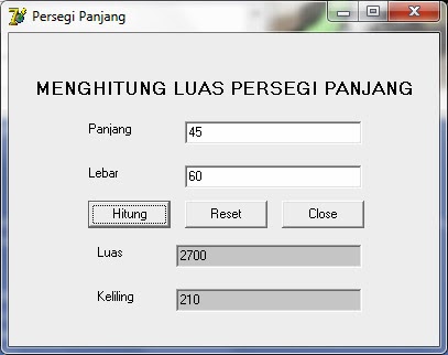 Menghitung Luas Persegi Panjang Delphi Menghitung Luas Persegi Panjang Delphi