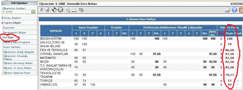 5 6 7 8 Sinif Takdir Tesekkur Hesaplama Dersteknik Com