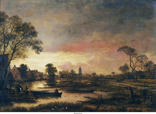 'Landscape at Sunset.' 1650. Photo: Mauritshuis Royal Picture Gallery.