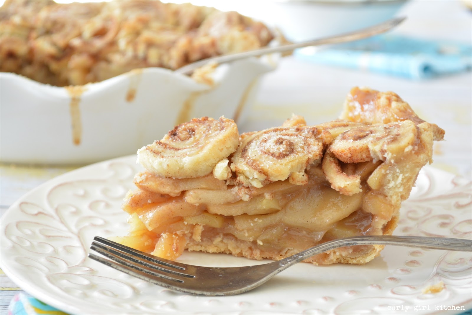 Curly Girl Kitchen Apple Pie with Cinnamon Roll Crust