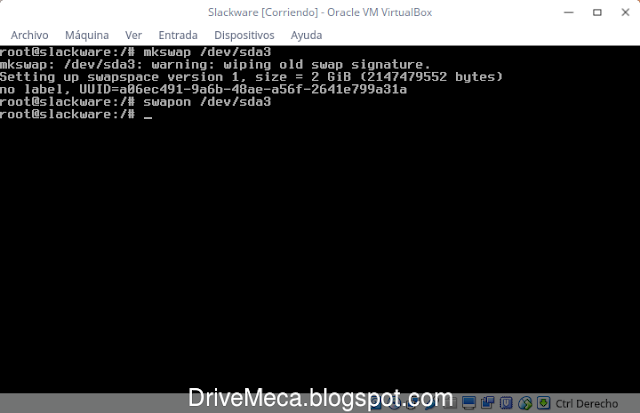 DriveMeca instalando Slackware Linux paso a paso