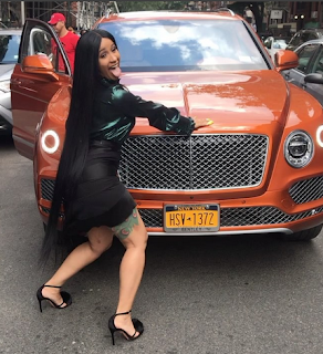 Cardi B shows off her newly acquired Bentley (photos/video)