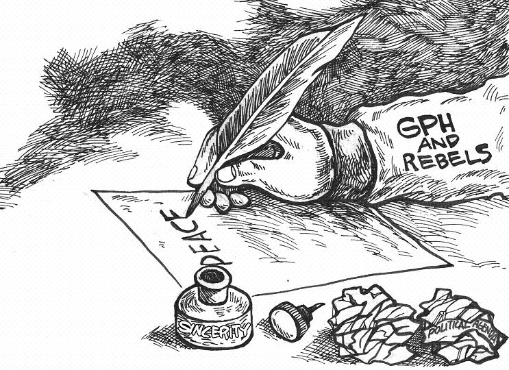Image result for EDITORIAL PEACE TALKS CARTOON PINOY