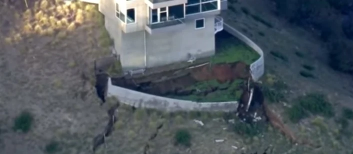 Heavy rains caused landslides in California