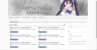Hestia Blogger Template Anime Hestia Blogger Template Anime