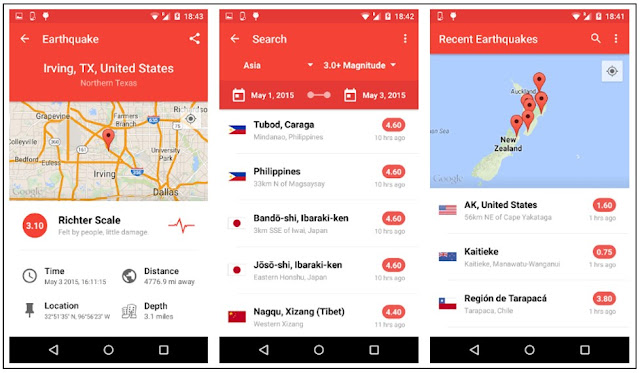 Aplikasi Android Pendeteksi Gempa Bumi