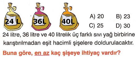 6. Sınıf Matematik 2. Dönem 1. Yazılı Soruları ve Cevapları - Nette Buldum