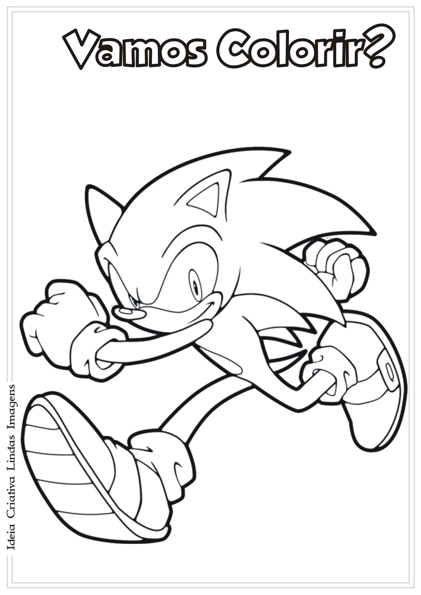 Super Sonic para colorir e desenhos para imprimir