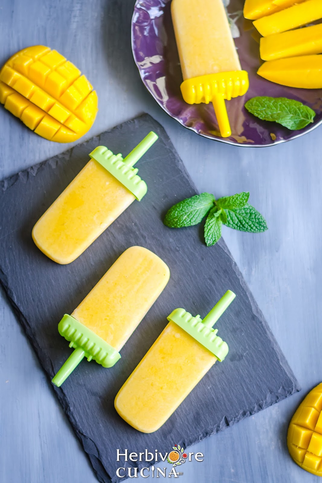 Herbivore Cucina Simplest Blender Mango Popsicles