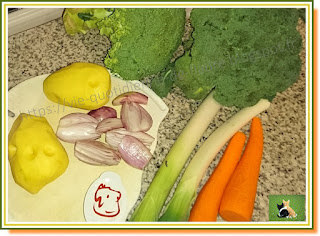 Vie quotidienne de FLaure : Soupe, brocoli - carotte - poireau, non mixée