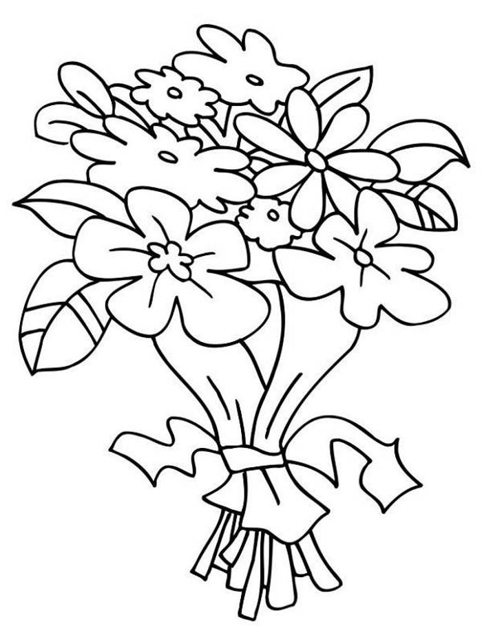Dessins et Coloriages 5 coloriages de fleurs en ligne à imprimer