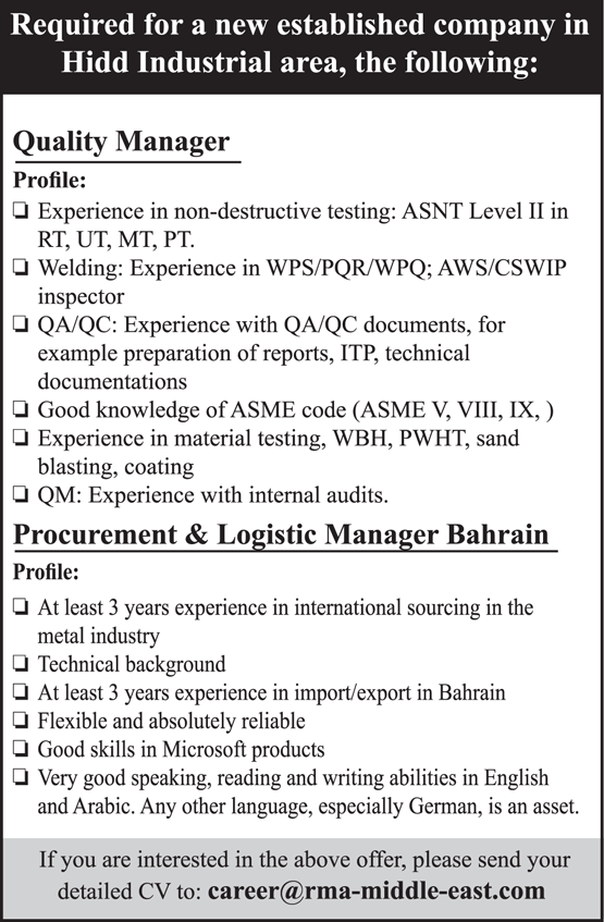 Jobs in Bahrain and Middle East Latest Classified Jobs in Bahrain
