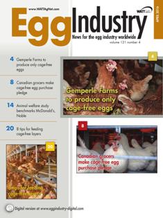 Egg Industry. News for the egg industry worldwide - April 2016 | TRUE PDF | Mensile | Professionisti | Tecnologia | Distribuzione | Uova
Egg Industry is regarded as the standard for information on current issues, trends, production practices, processing, personalities and emerging technology.
Egg Industry is a pivotal source of news, data and information for decision-makers in the buying centers of companies producing eggs and further-processed products.