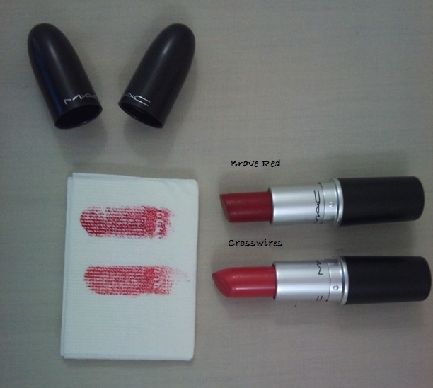 mac brave red lipstick
