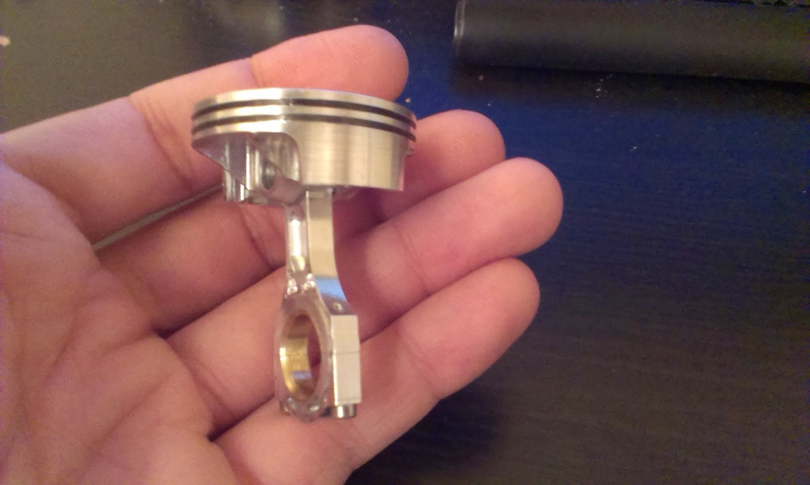 BerniModels Piston machining and con rod assy