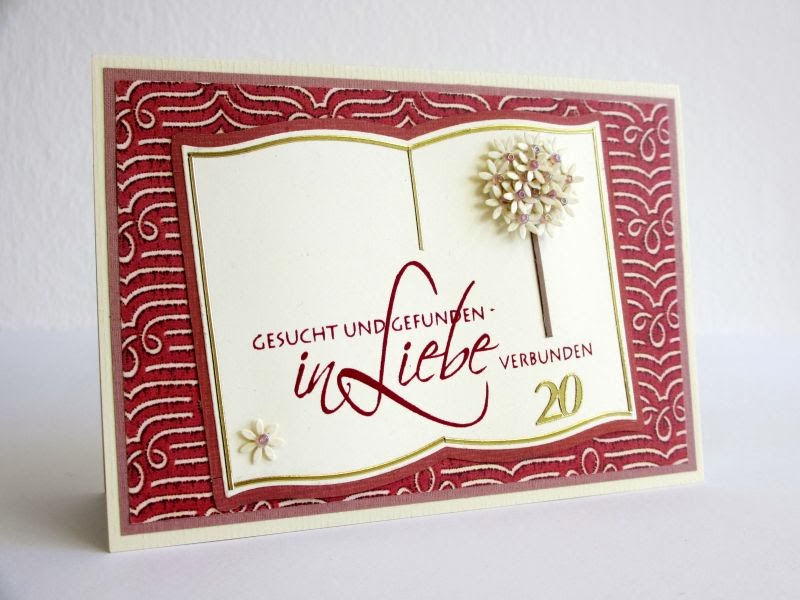 Porzellanhochzeit oder Chrysanthemenhochzeit Uschi´s Kartenkrams