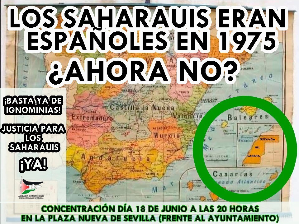 CONCENTRACIÓN 18 JUNIO EN APOYO AL PUEBLO SAHARAUI Y RECHAZO SENTENCIA DEL T.S.