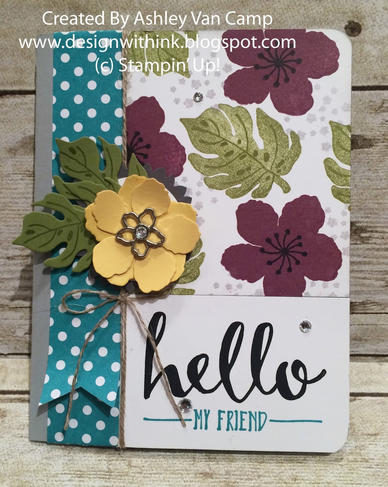 Design With Ink Hello with Blooms...