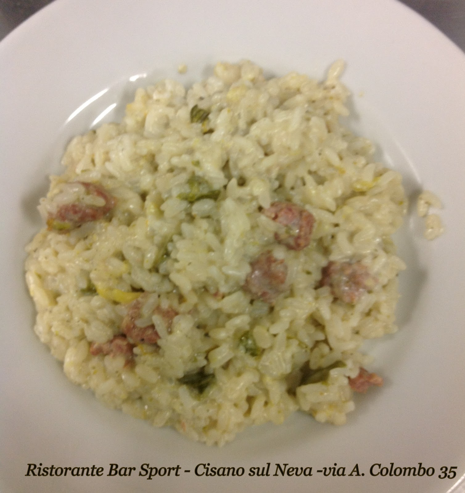 Ristorante Bar Sport Risotto con porri e salsiccia