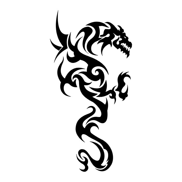TATTOOS: Dragon Tattoo Stencils # 2