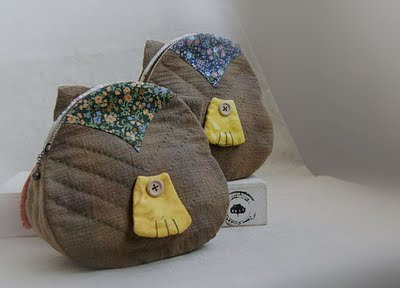 bolsinha de coruja em patchwork com molde