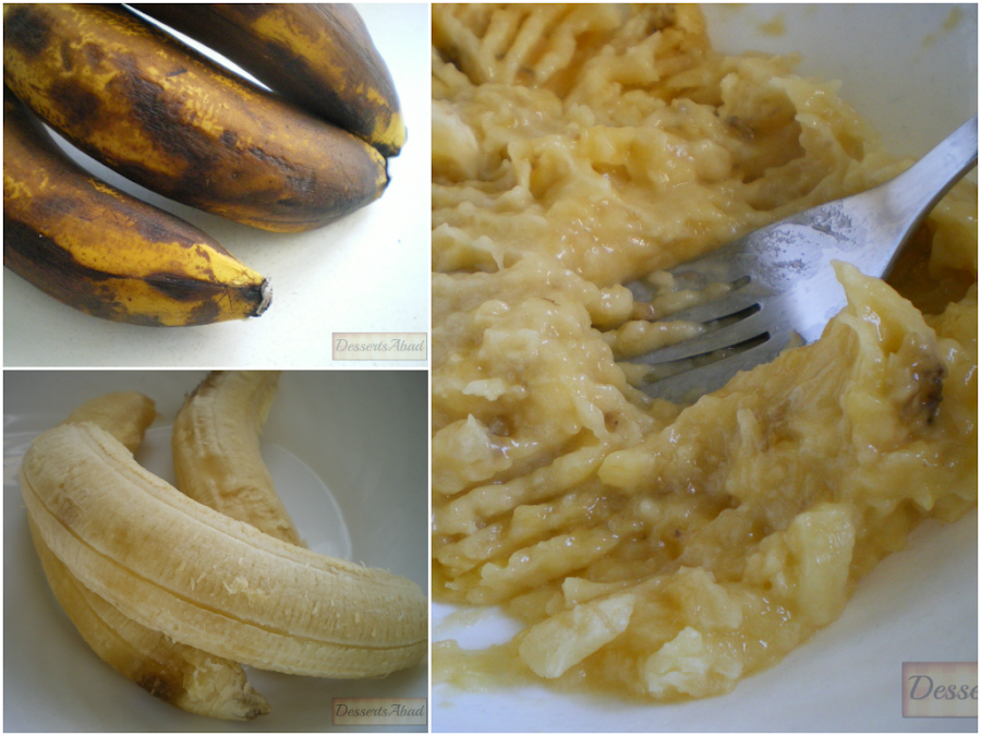 Cake de plátanos con manzanas y naranja confitada (Elaboración)