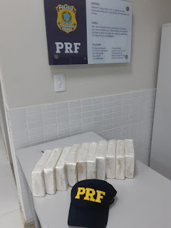 PRF apreende 10Kg de cocaína com casal que viajava pela BR 230