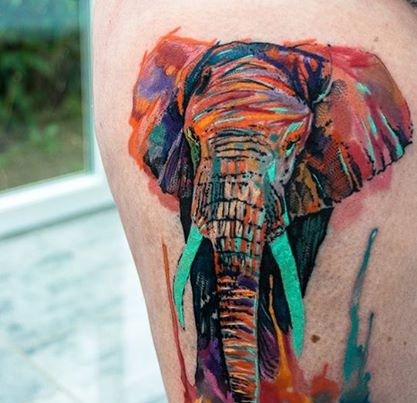ELEFANTE AFRICANO DA TATUAGEM