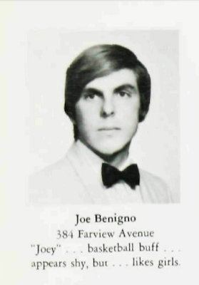 WFAN Joe Benigno 1971 paramus hs yearbook photo likes girls