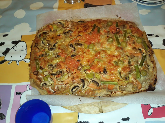 pizza con verduras