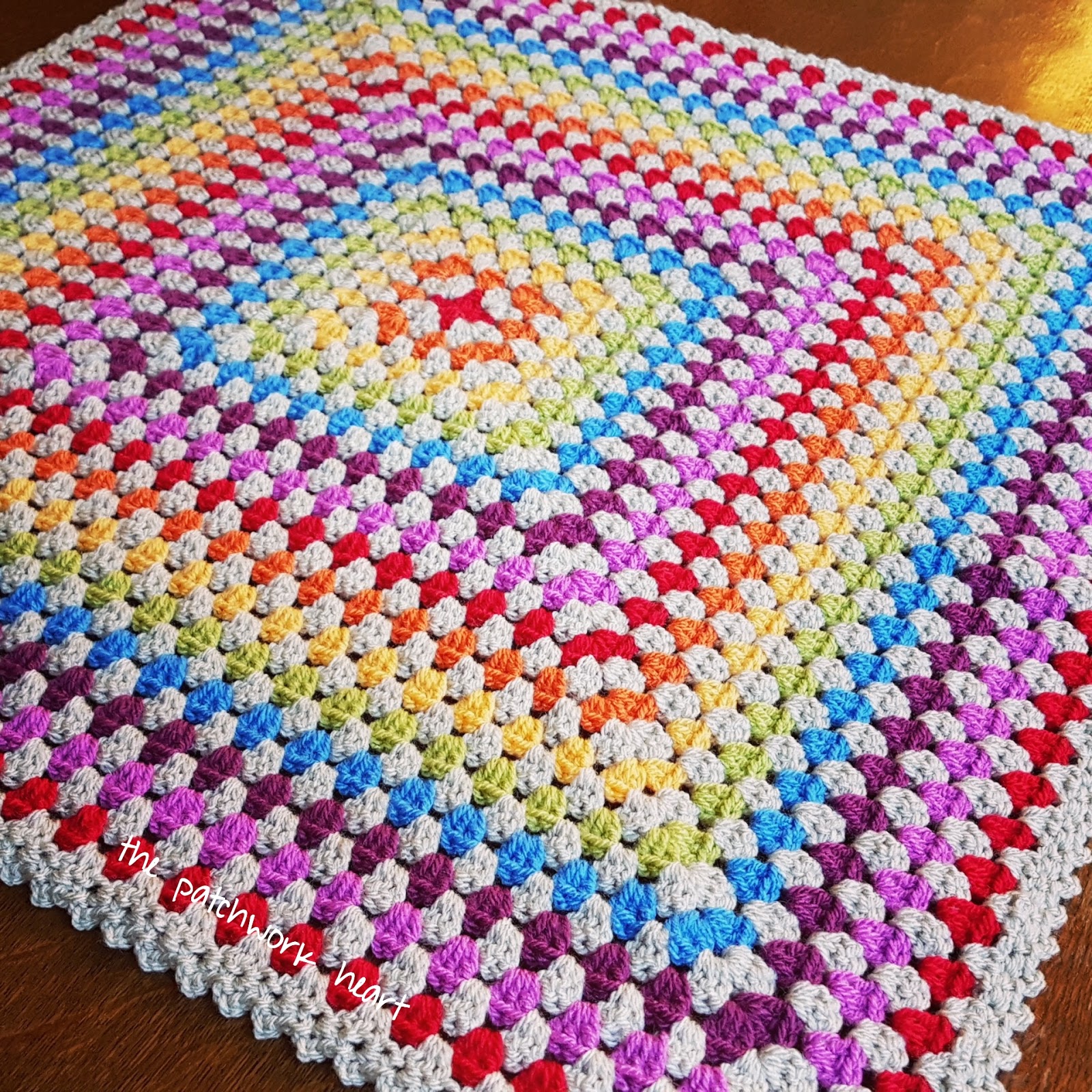 The Patchwork Heart Rainbow baby blankets
